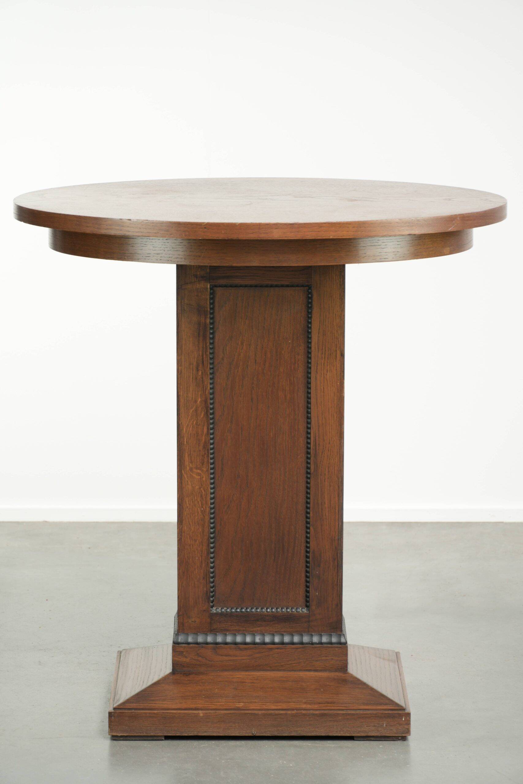 Dutch oak side table / centre table in Amsterdam School design