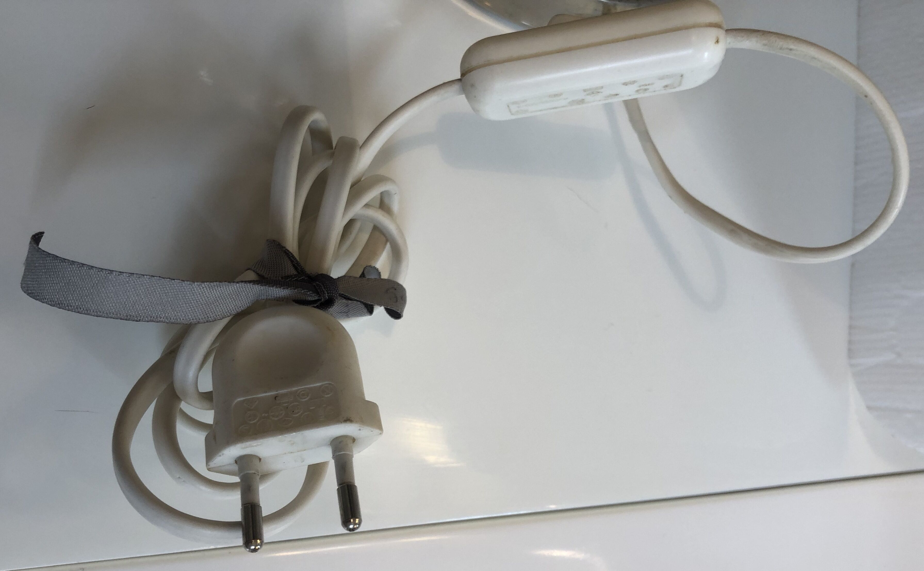 Large chrome table lamp with foot balls, 60s-70s