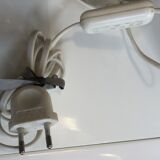 Large chrome table lamp with foot balls, 60s-70s