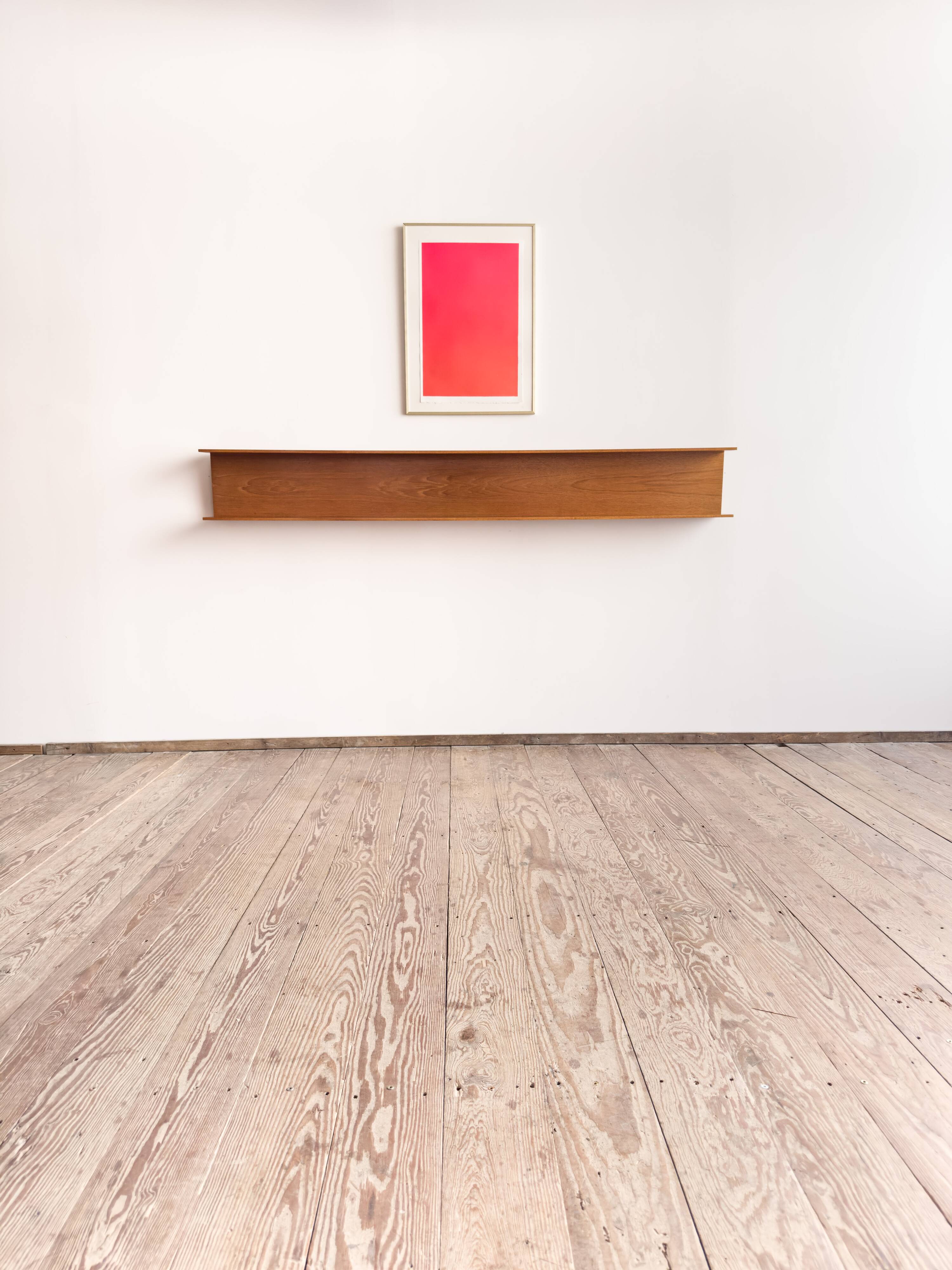 Teak wall shelf by Wilhelm Renz for Walter Wirz Mid Century Design