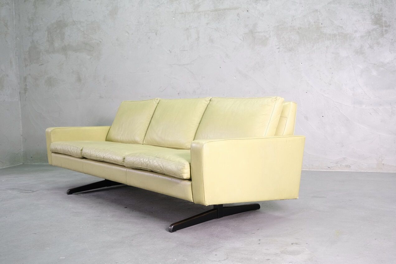 Mid-Century Scandinavian Leather Sofa, 1960s