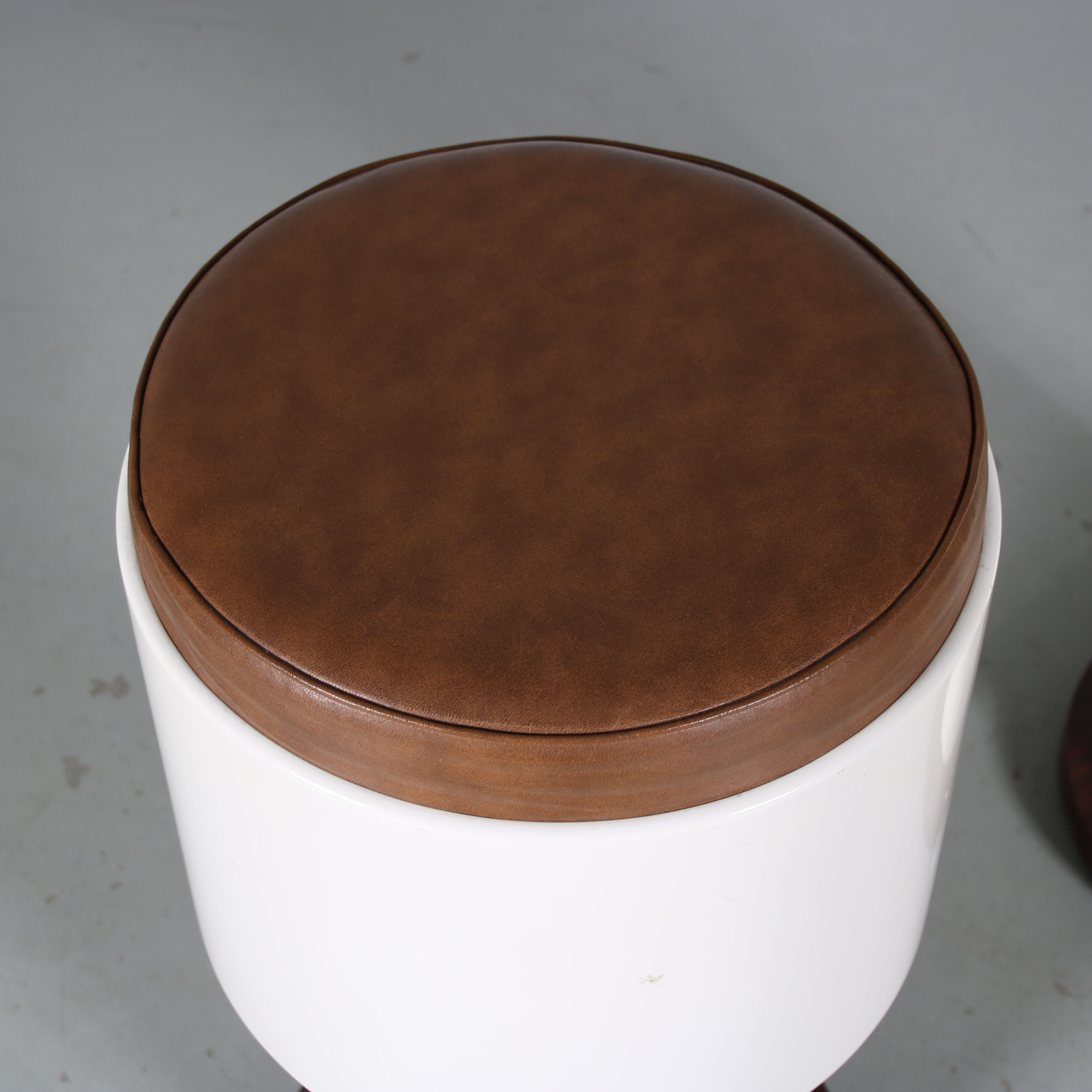 1960s pair of space age stools from italy