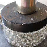 Vintage moulded glass hanging lamp