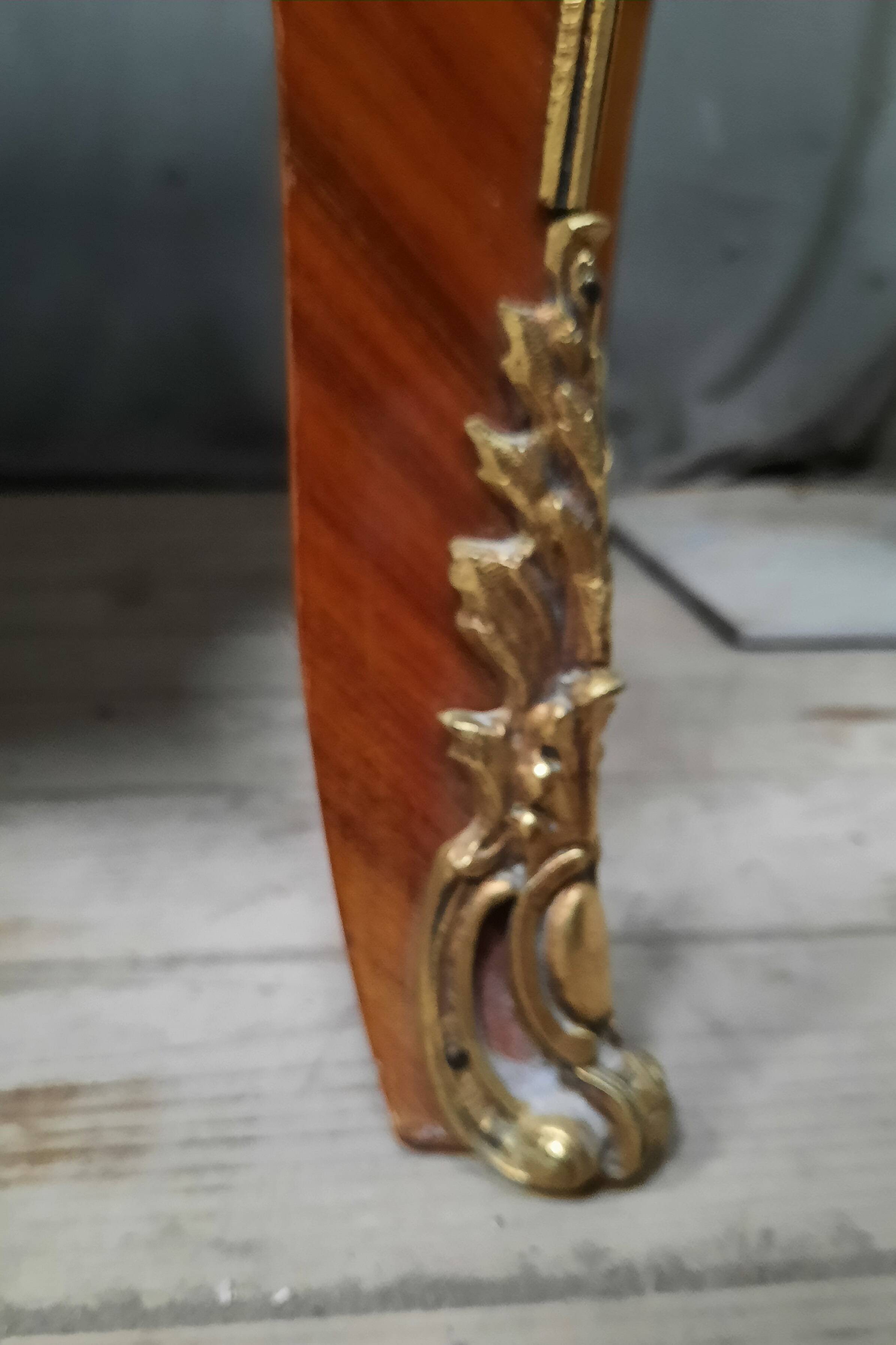 Louis XV style marquette chest of drawers