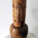 Decorative vase turned from solid olive wood – vintage