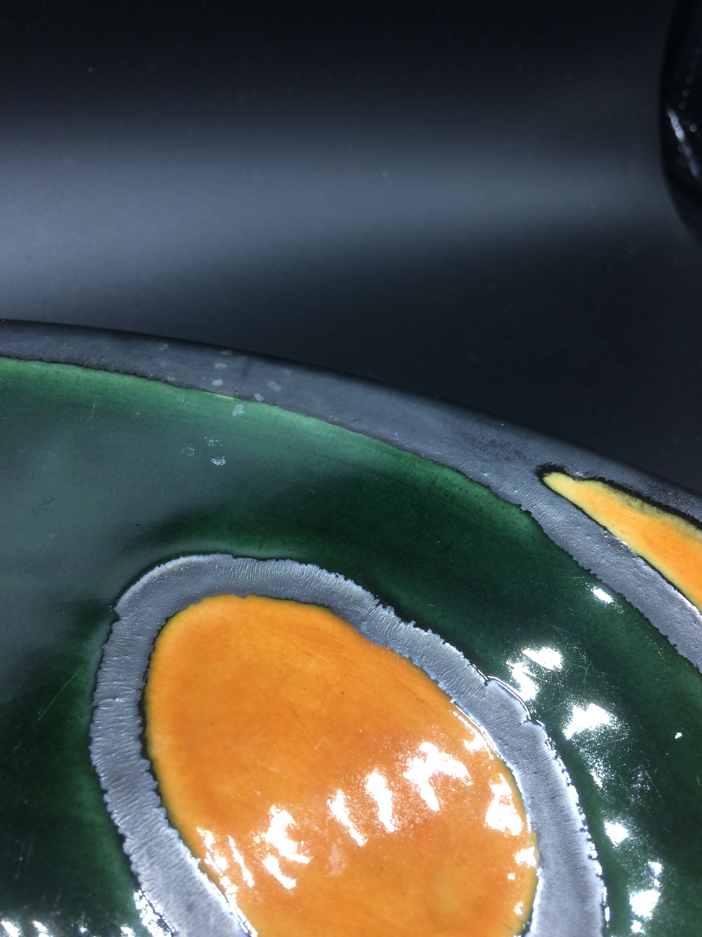 Abstract decorative dish in bright colors