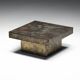 Brutalist Steel Coffee Table, France, 1970s
