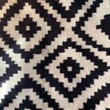 Woven carpet with small diamond patterns, 170x235 cm
