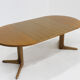 Table à manger ronde extensible danoise vintage des années 1960