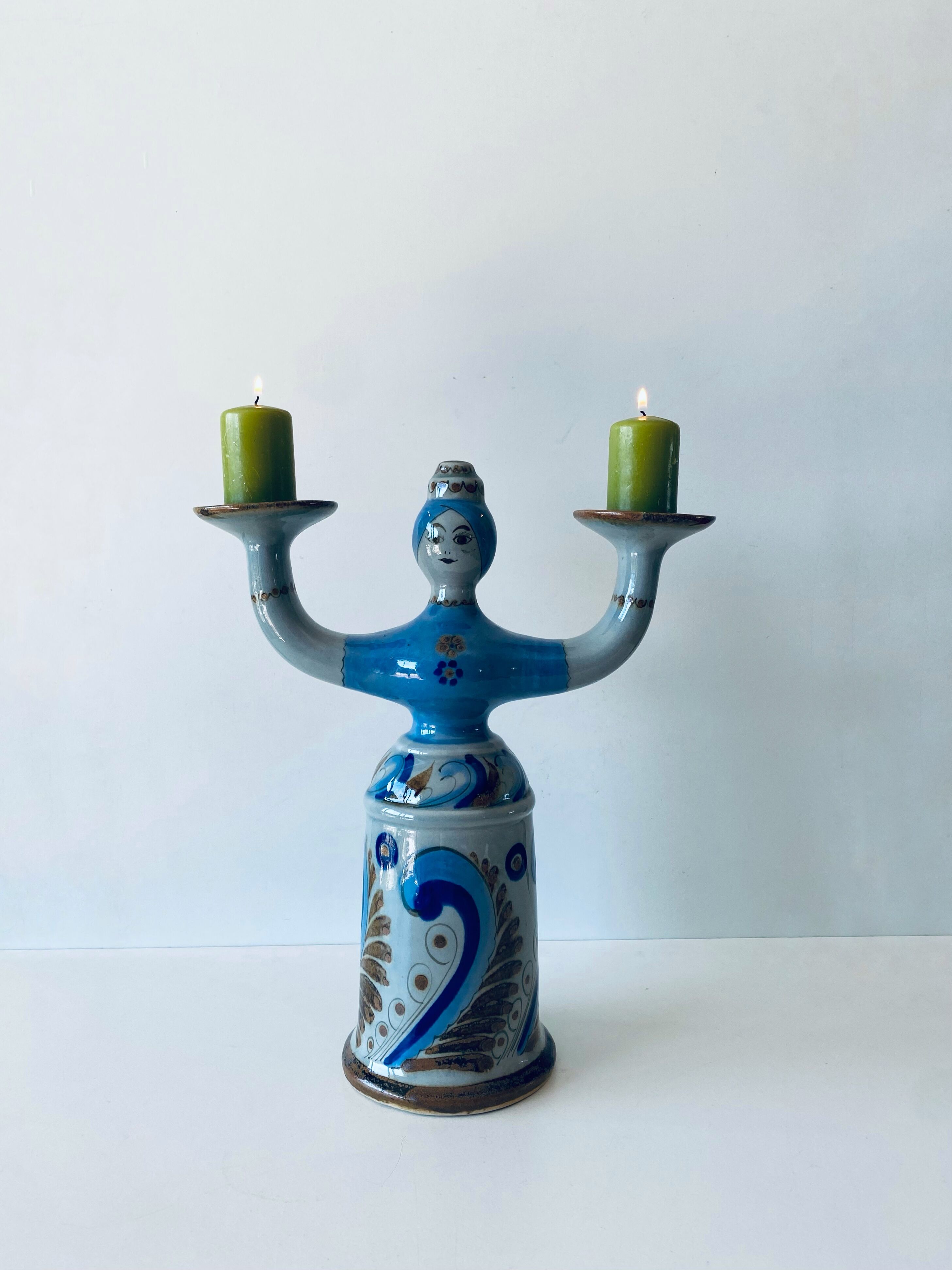 Mexican ceramic candle holder