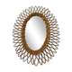 Italian rattan mirror, 1960s