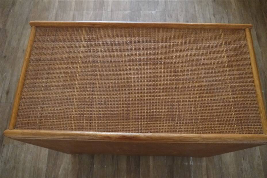 Commode en rotin et bambou, 1970