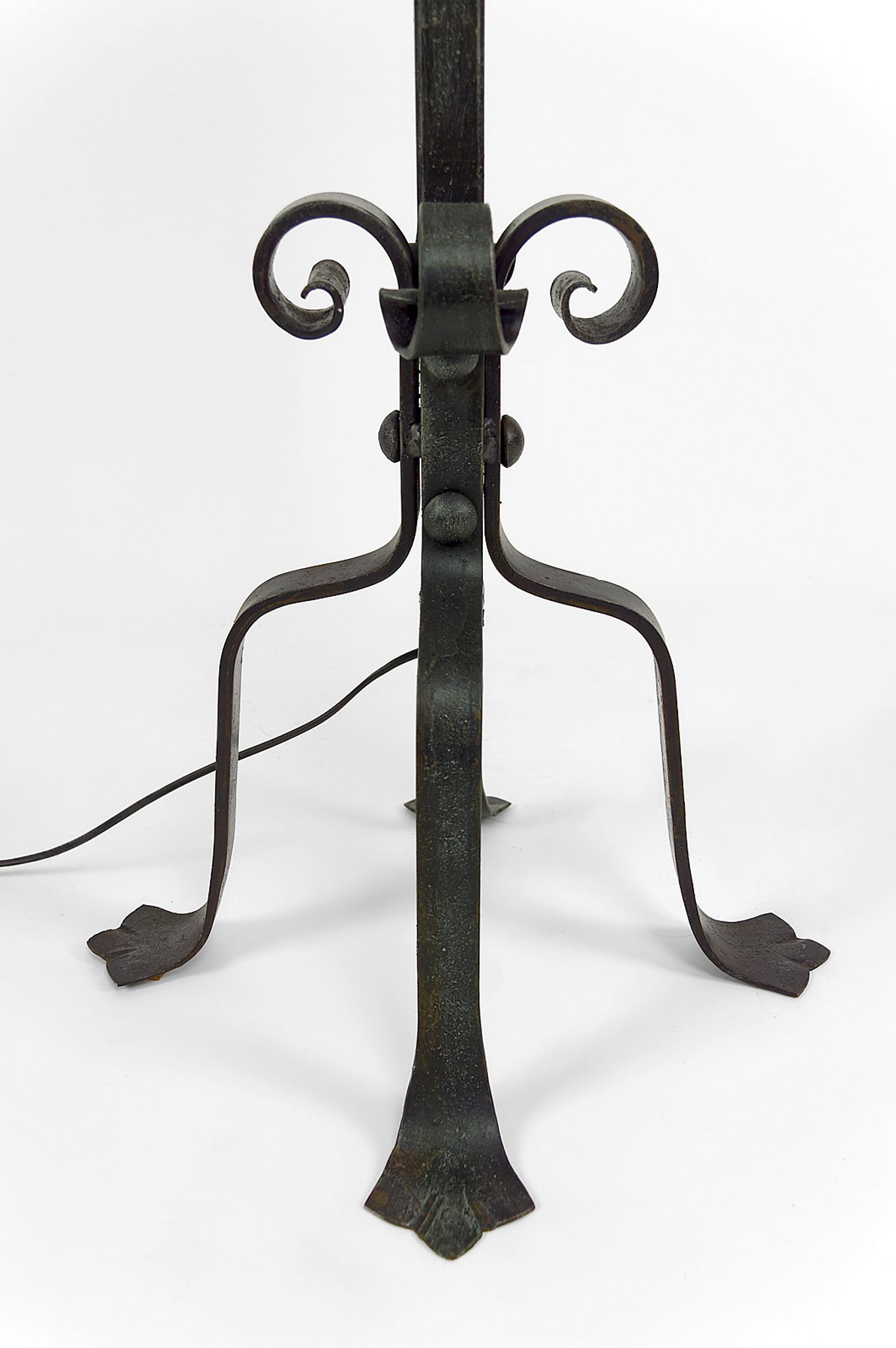 Floor lamp with wrought iron rooster by Jean Touret for the Ateliers Marolles, circa 1950