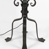 Lampadaire au coq en fer forgé par Jean Touret pour les Ateliers Marolles, circa 1950