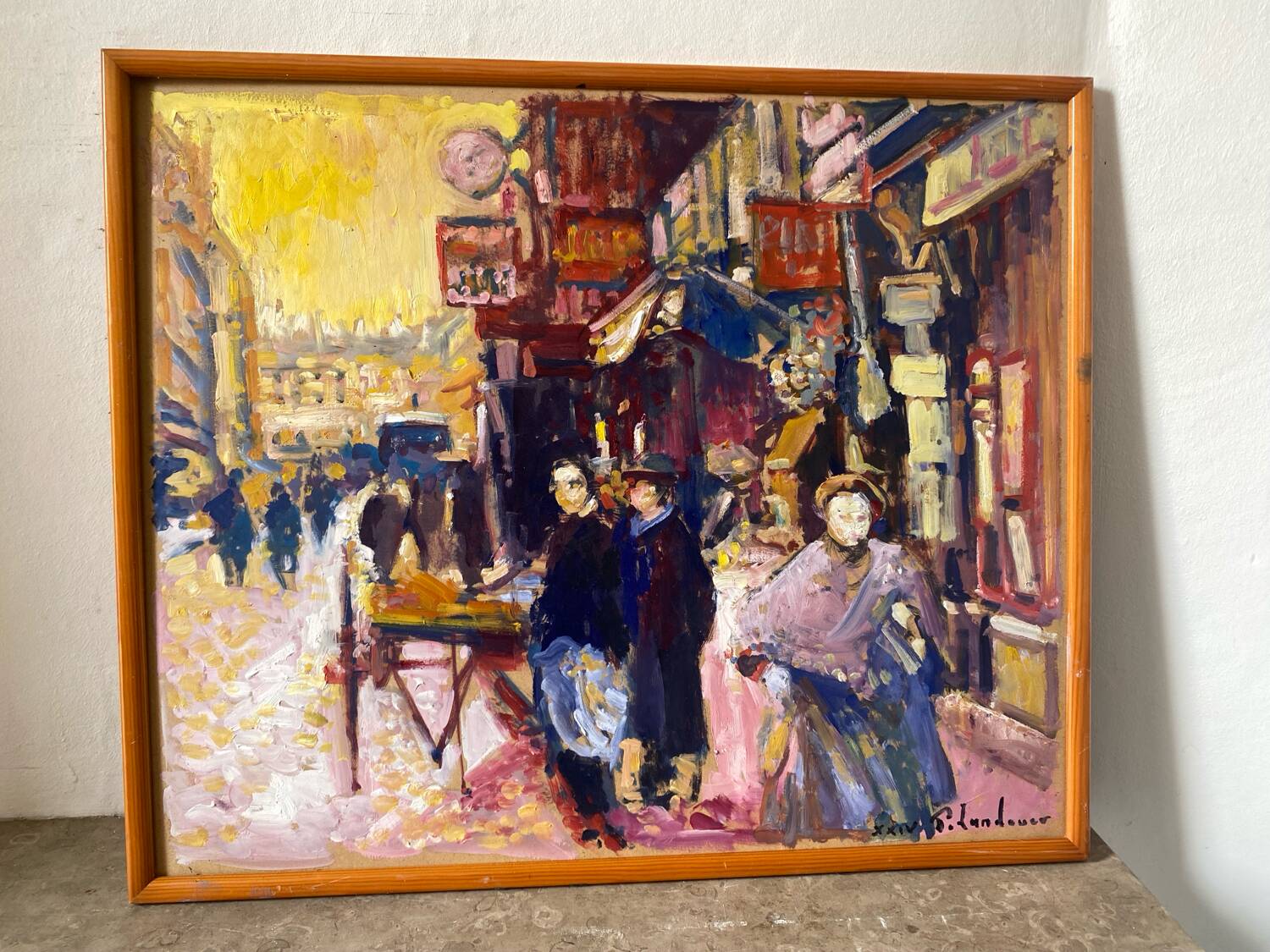 Jour de marché Parisien signé Landauer