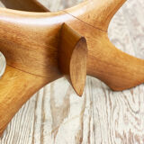 Scandinavian mahogany and glas coffee table by Illum Wikkelso for CF Christiansen Silkeborg, 1960s