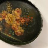 Plateau bois peint nature morte