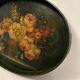 Still life painted wood tray