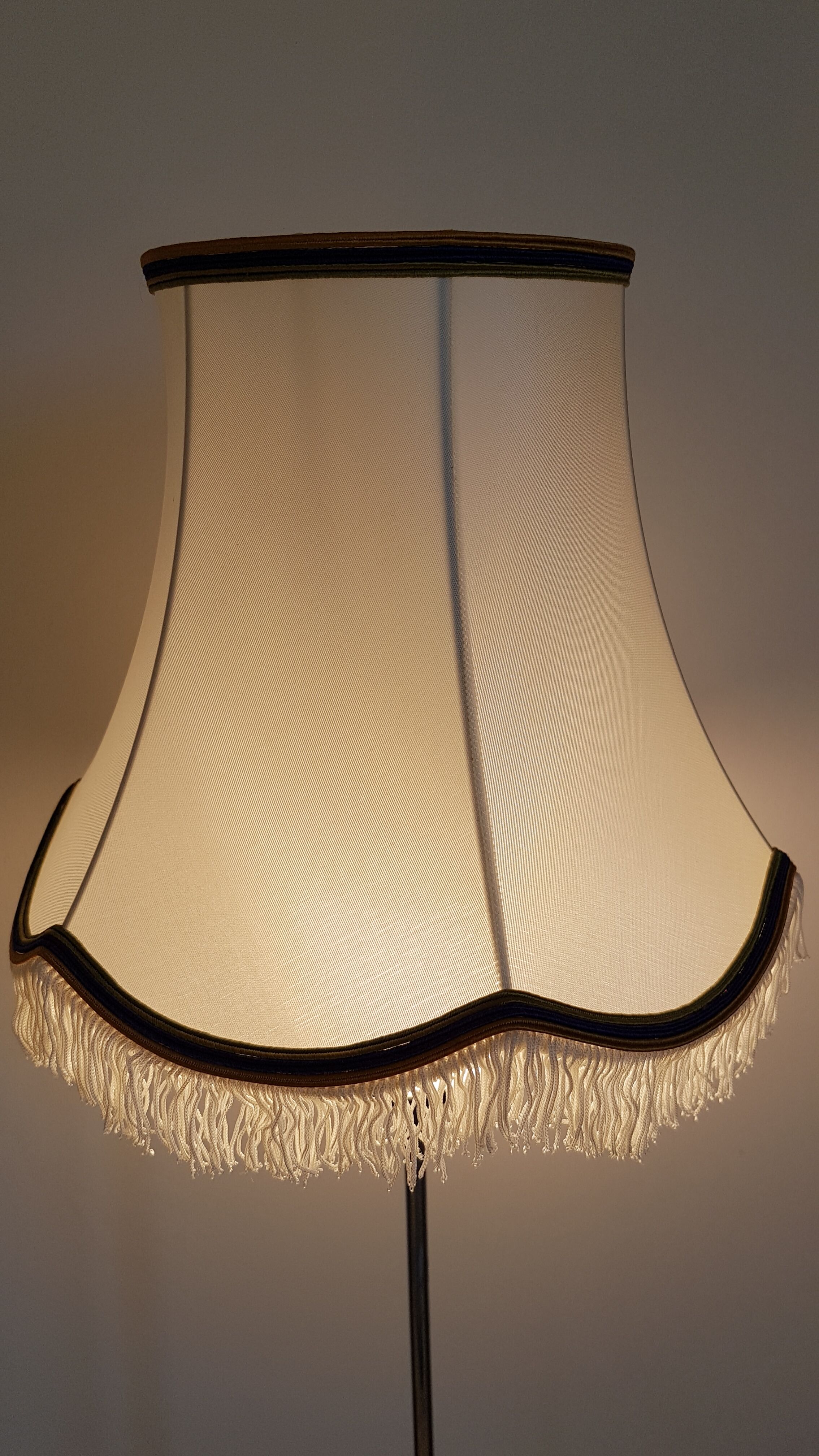 2 handmade lampshades in satin silk canvas