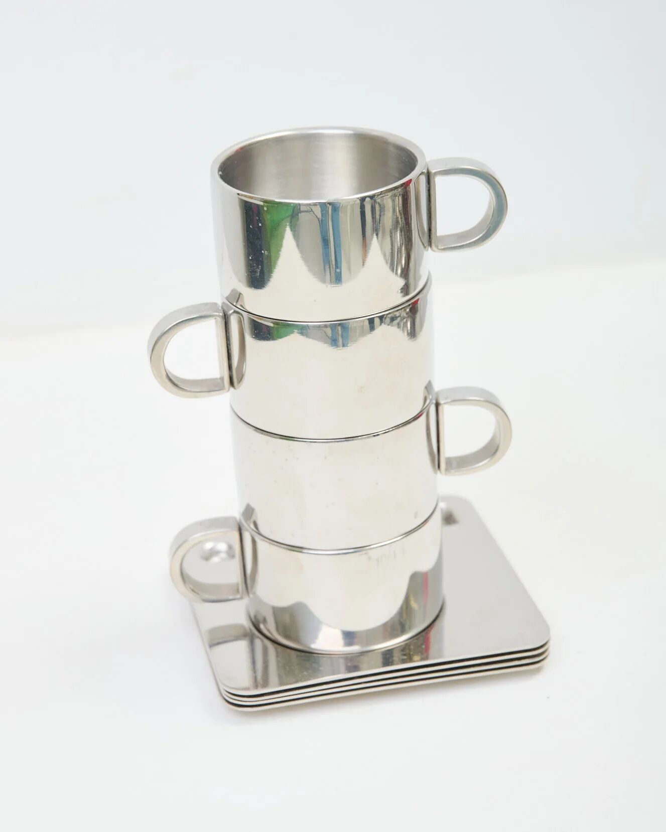 4 tasses à café et sous-tasses, style Guido Bergna, années 1960