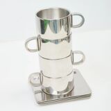 4 tasses à café et sous-tasses, style Guido Bergna, années 1960