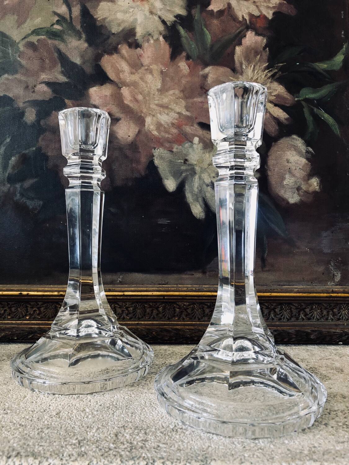 Pair of Italian Crystal Candlesticks 1970