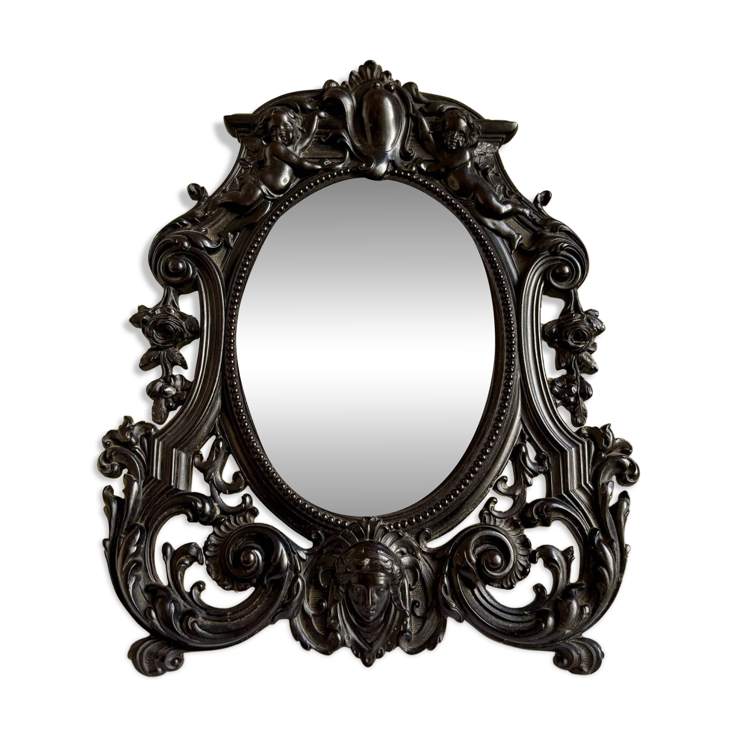 Napoleon III mirror in gutta-percha
