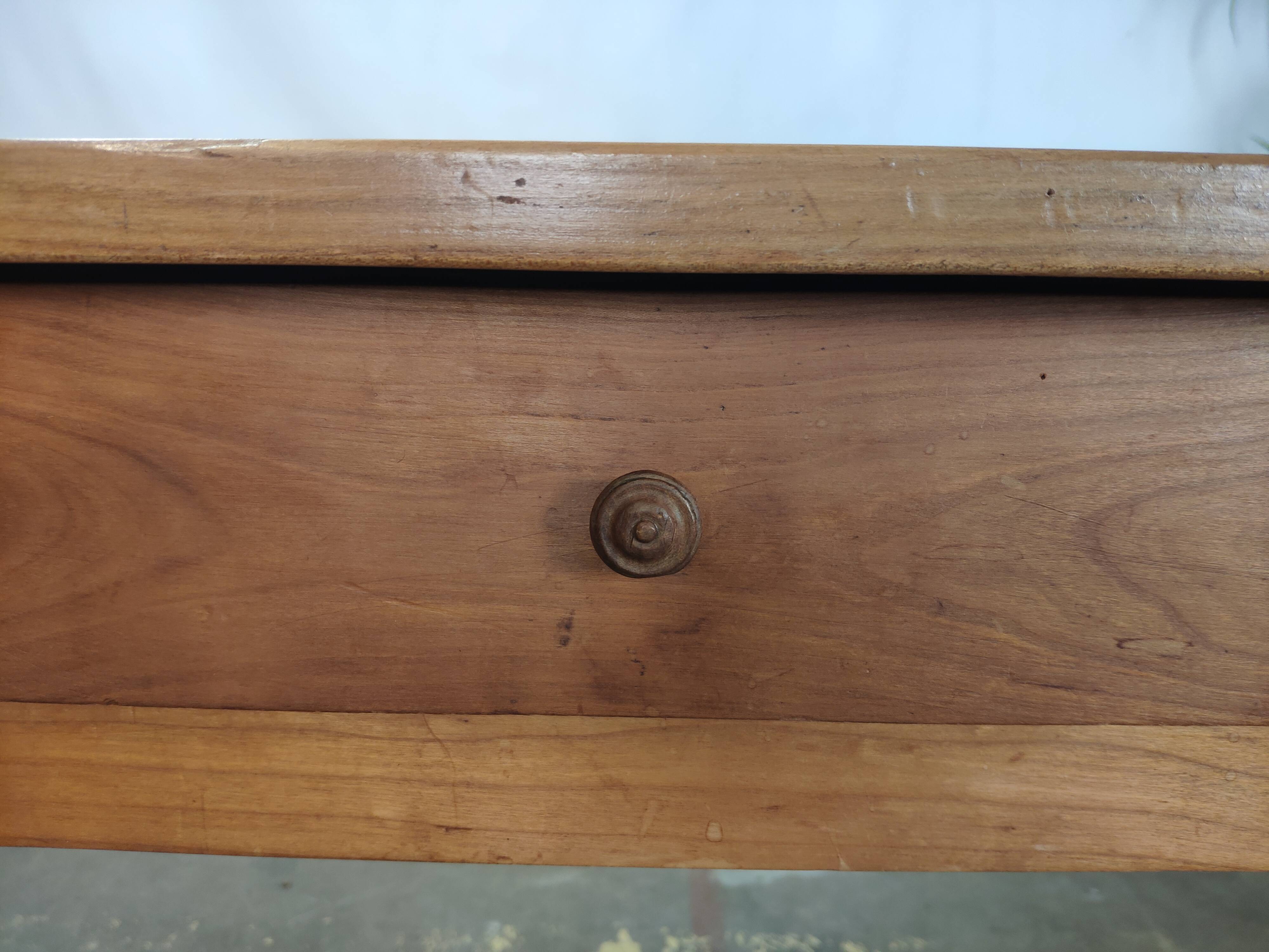 Table de ferme ancienne 9 tiroirs 2m