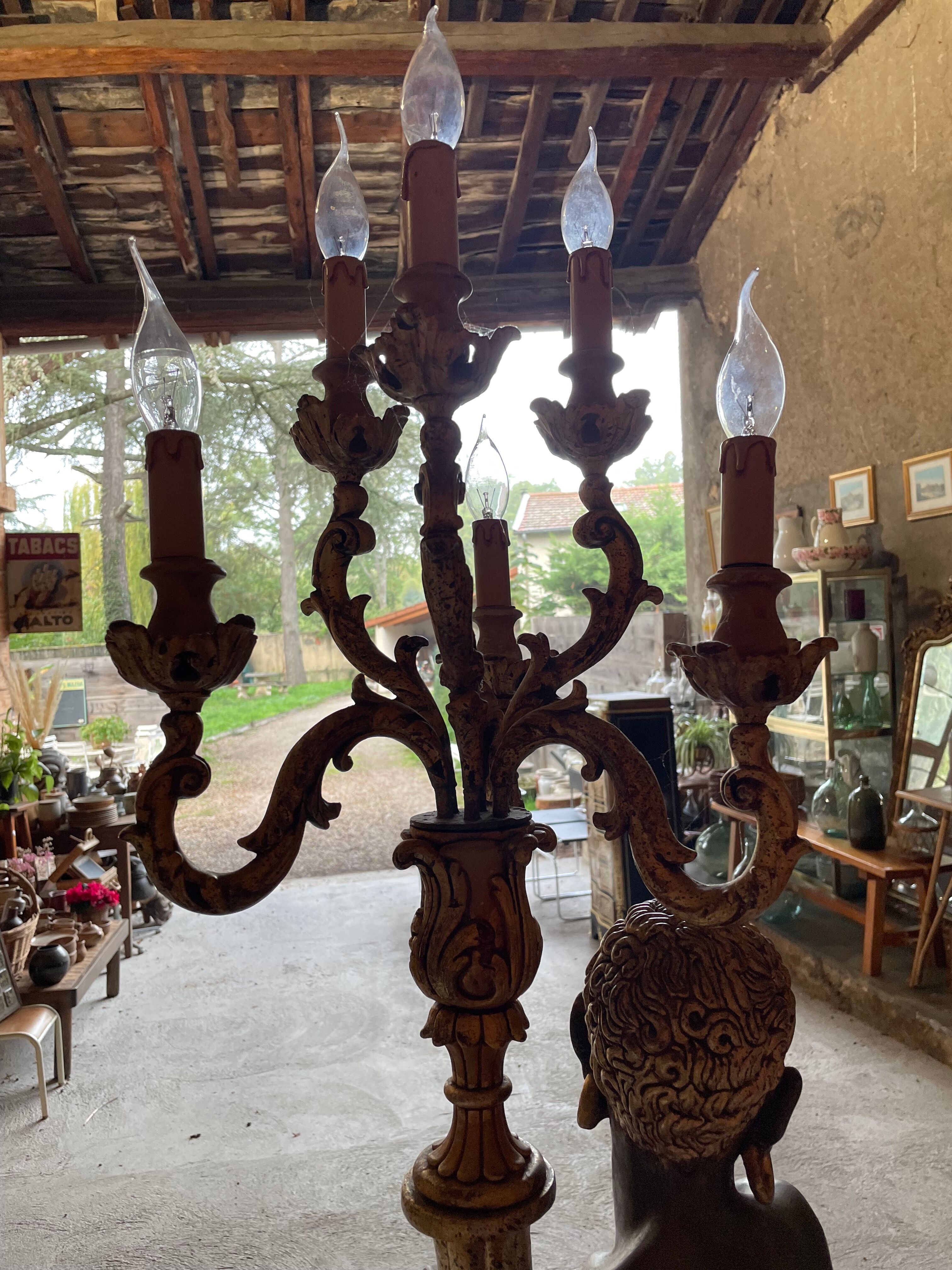 Nubian torch floor lamp