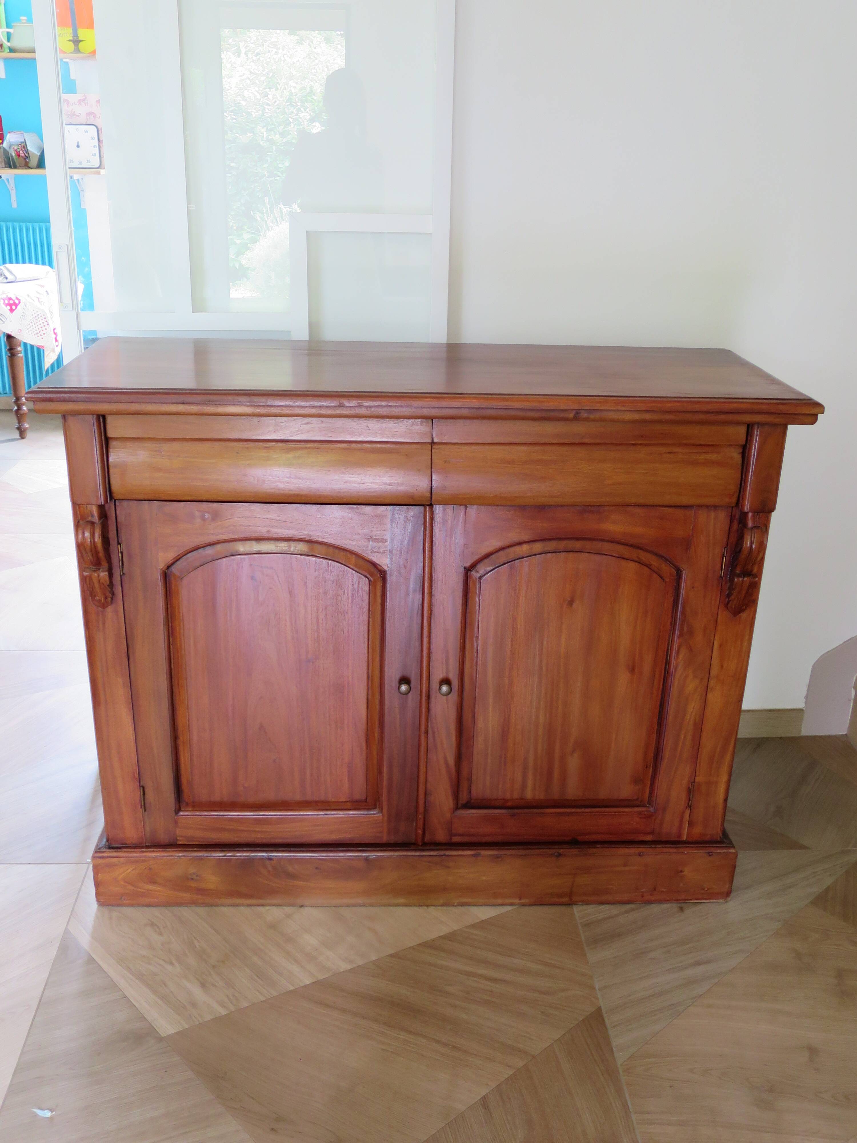 Rare mahogany buffet 2 doors-2 drawers - English style - Sideboard -Kareen Mausfield