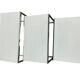 Set of 3 vintage nesting tables / chrome/marble side tables.