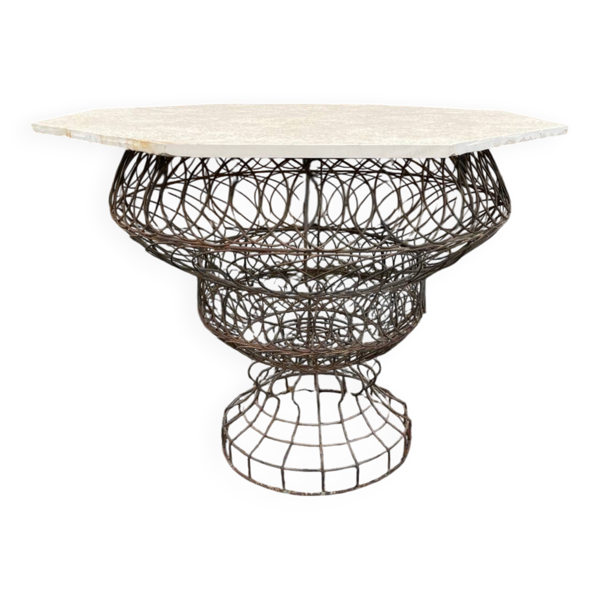 Table/jardinière table en fil de fer