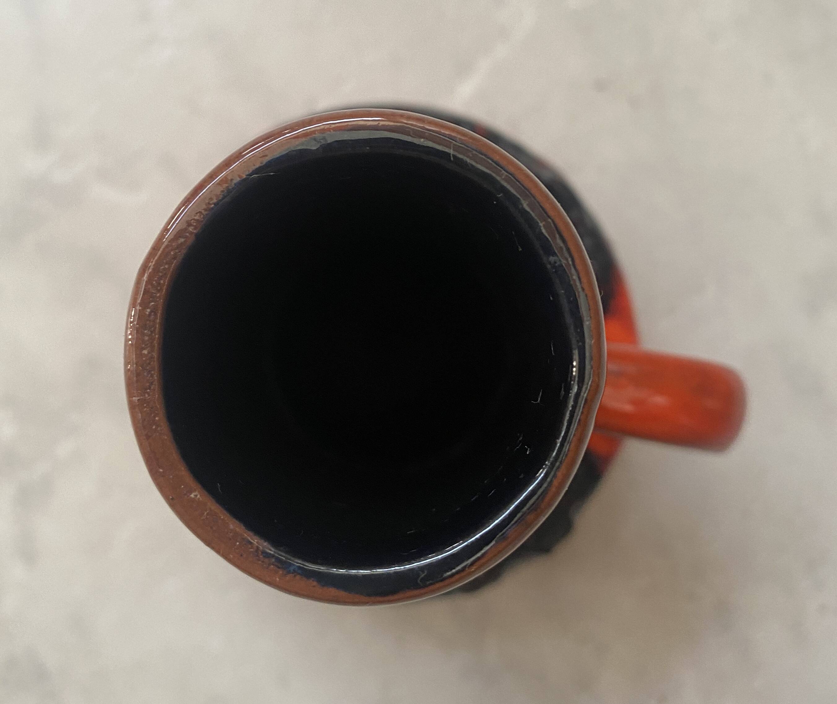 Orange Fat Lava vase by C.J Kreutz model 219 1960s West Germany Pottery