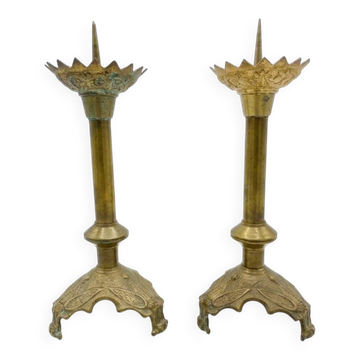 Pair of antique candlesticks