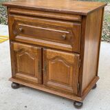Buffet anglais 2 portes bois massif chêne moyen satin
