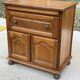 English sideboard with 2 doors, solid wood, medium satin oak