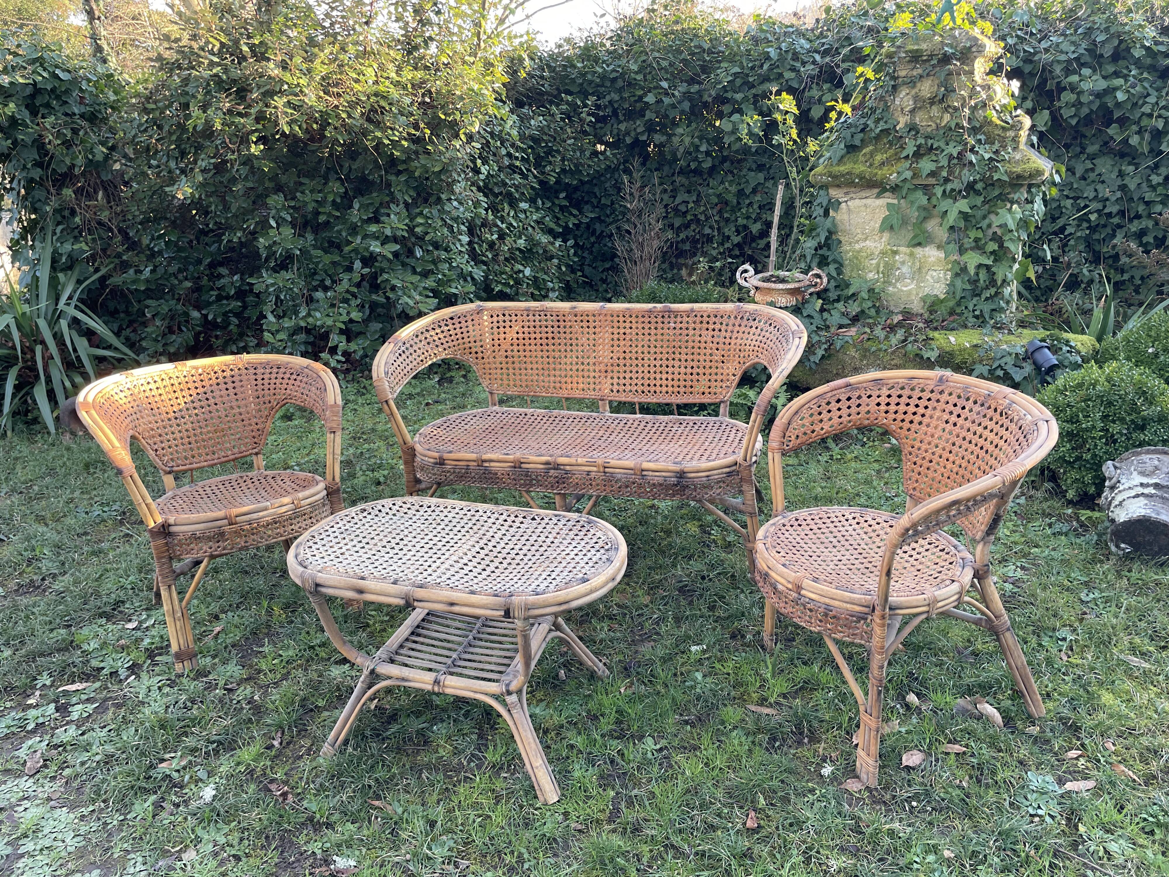 Rattan garden furniture
