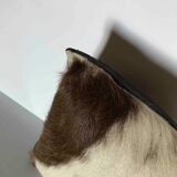 Coussin en cuir et peau 36x36cm