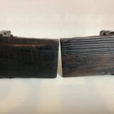 Pair of black wooden bookends