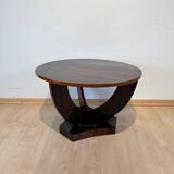 Art Deco Round Side Table in Rosewood Veneer, France, 1930s