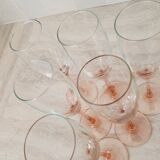 Pink stem champagne flutes