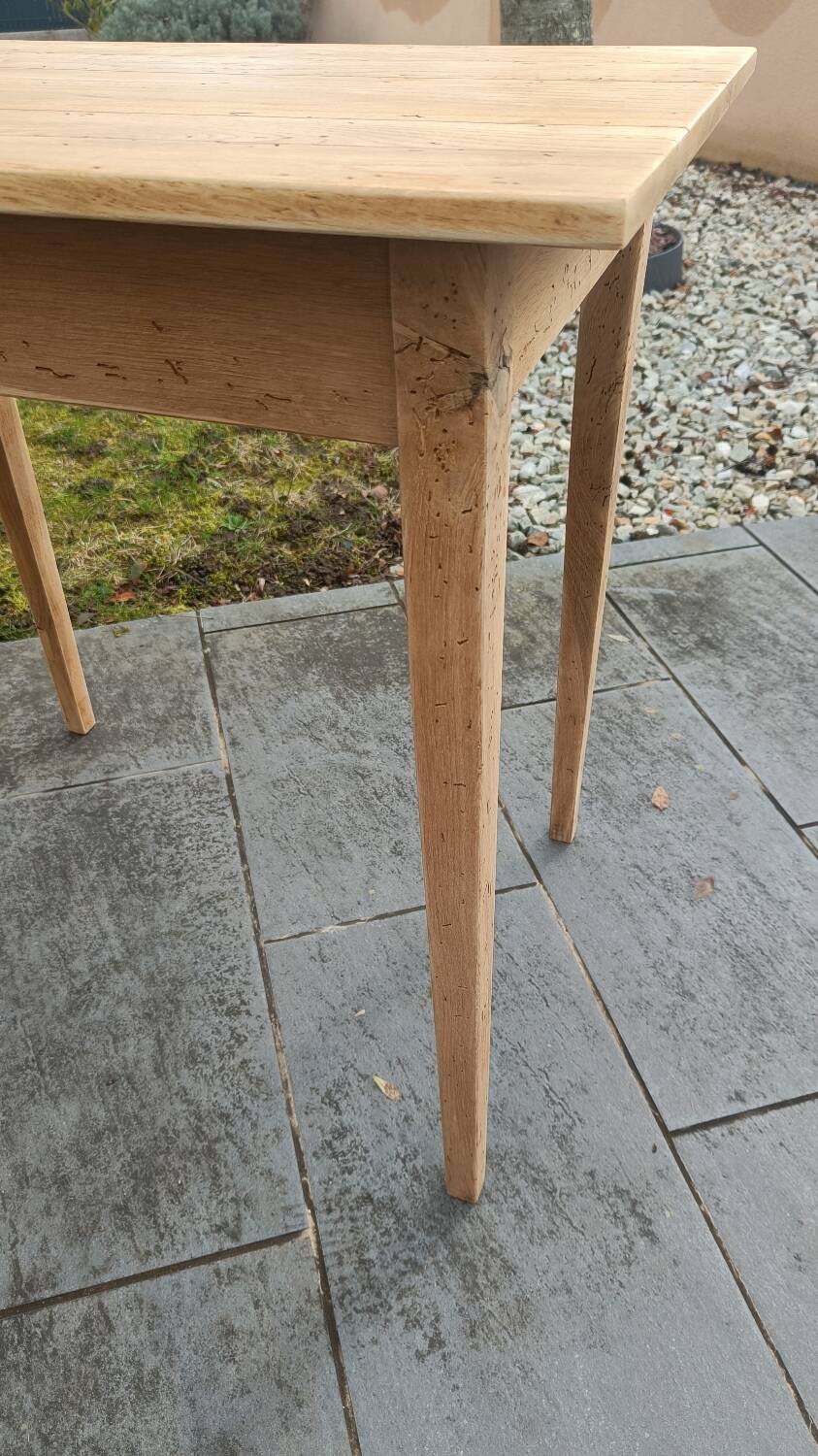 Old table made of raw wood