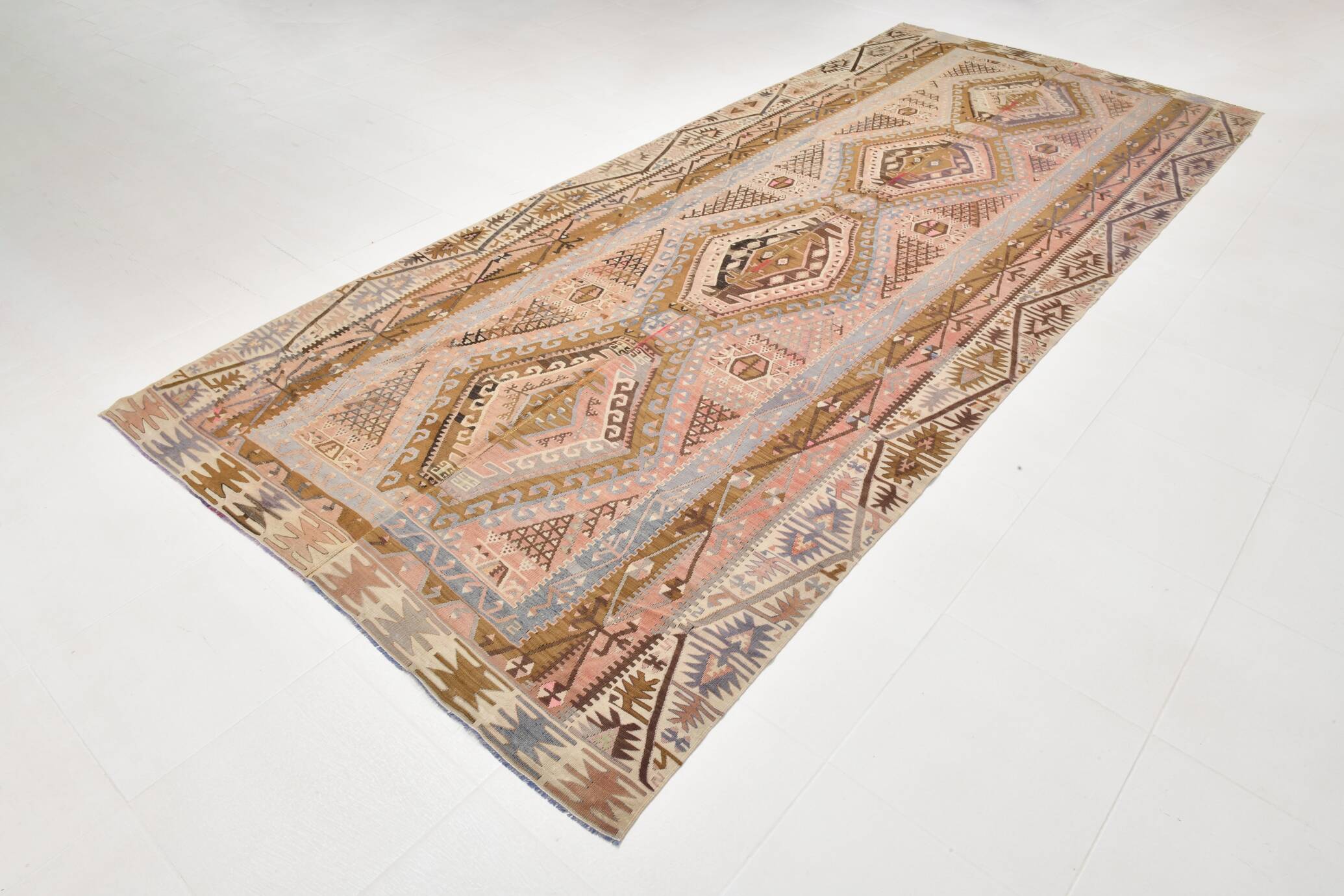 6x13 Handwoven Kilim Rug, 172x397Cm