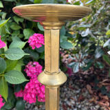 Large solid brass candle holder