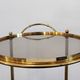 Hollywood Regency bar cart in bronze and smoked glass, 1950s