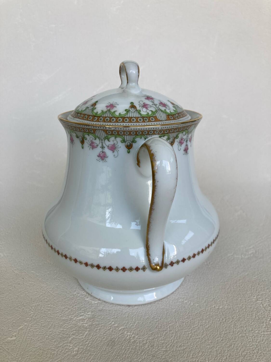 Bernardaud Limoges Porcelain Sugar Bowl, 1920s