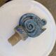 Glazed stoneware bottle with crystallised glaze signed Francoise Roussel.