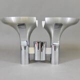 Pair of vintage chrome wall lights