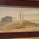 Oil painting on panel, Tuscan countryside landscape, signed