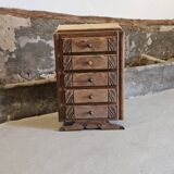 Art Deco wooden chest of drawers with 5 drawers